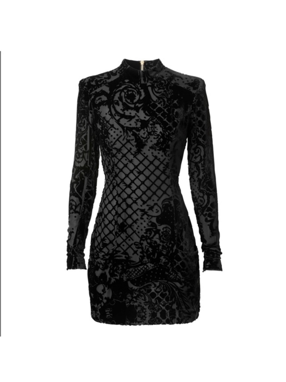 BALMAIN x H&M - RARE Velvet Burnout Mini Dress ๐